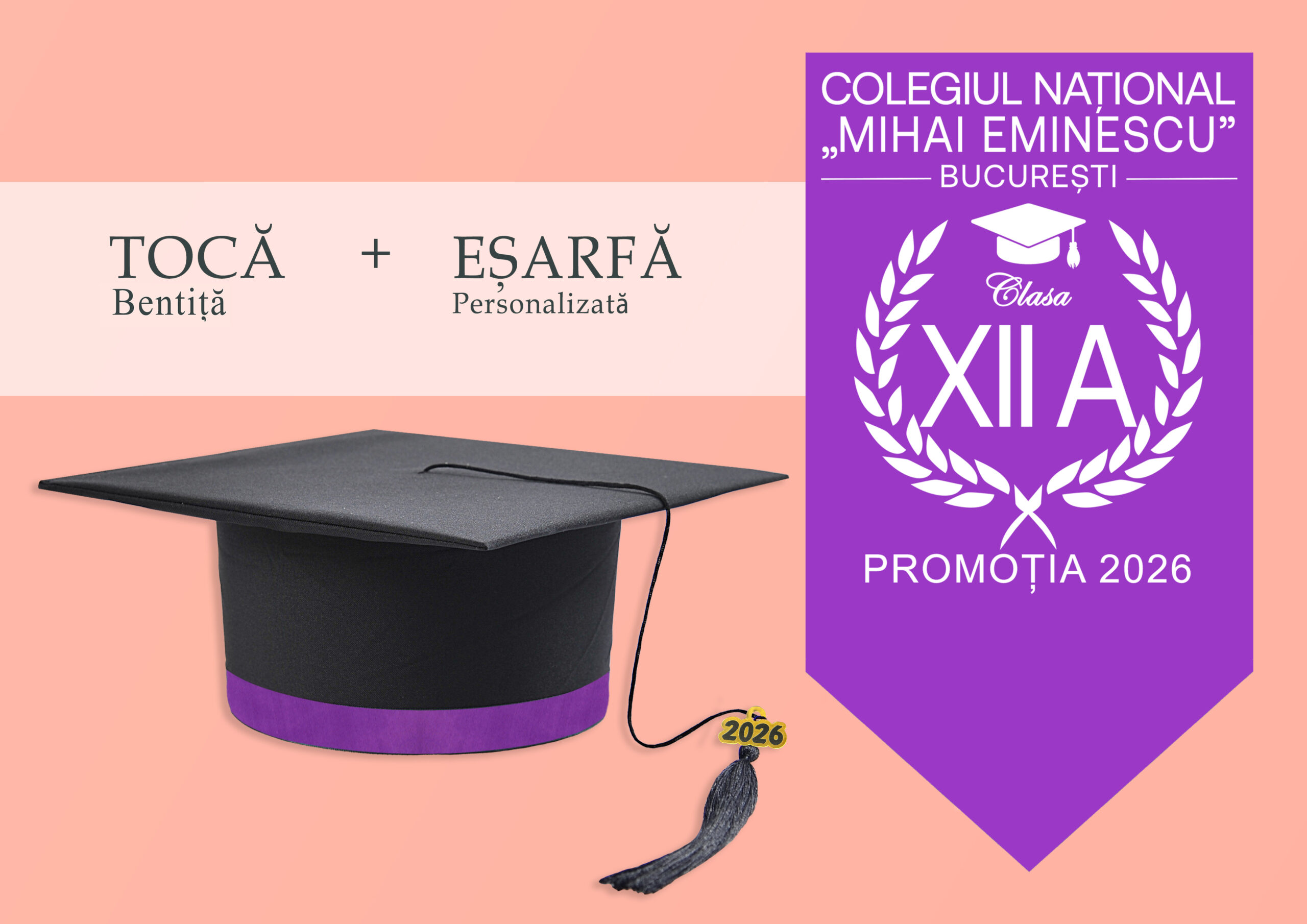 tocaesarfa-personalizata-MOV-14-2-scaled-1.jpg Tocă simplă și eșarfă absolvire personalizată Mov+ Diplomă Gratis